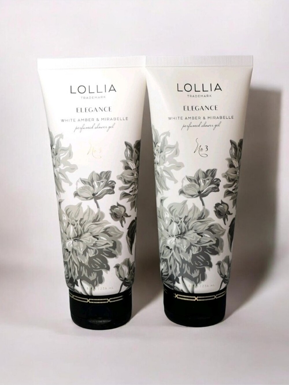 *2PACK* Lollia by Margot Elena ELEGANCE White Amber & Mirabelle Shower Gel, No.3